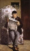 Paul Cezanne in reading the artist's father Spain oil painting artist